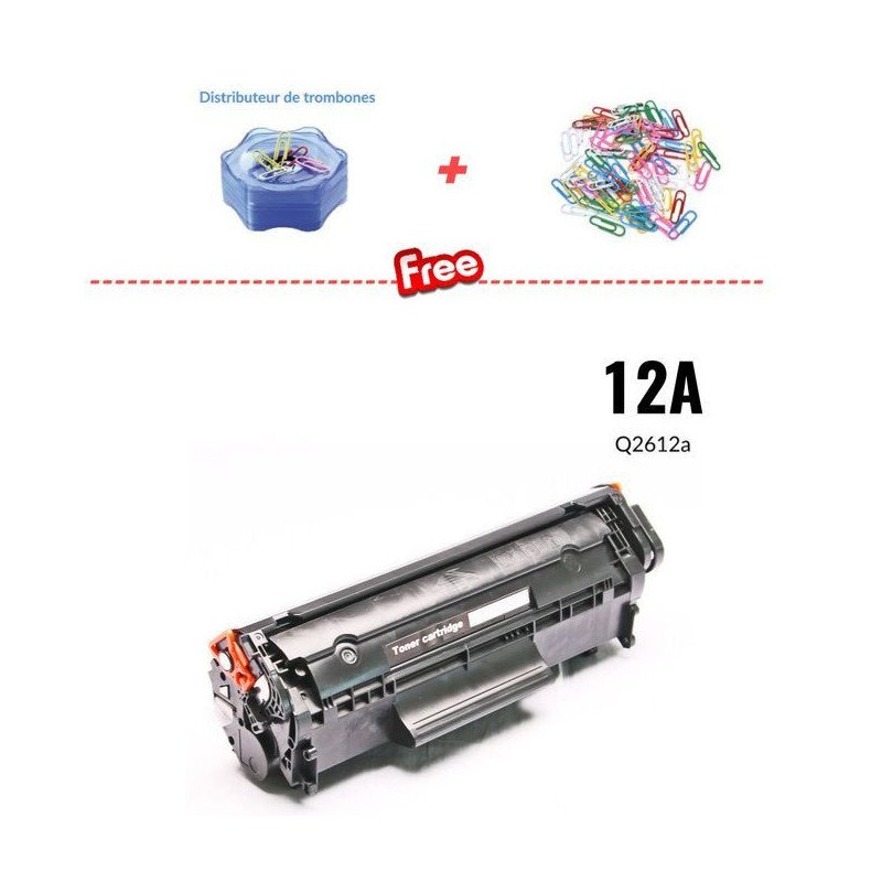 Toner 12A Compatible Q2612A ( Distributeur + trombones offert ) GENERIC