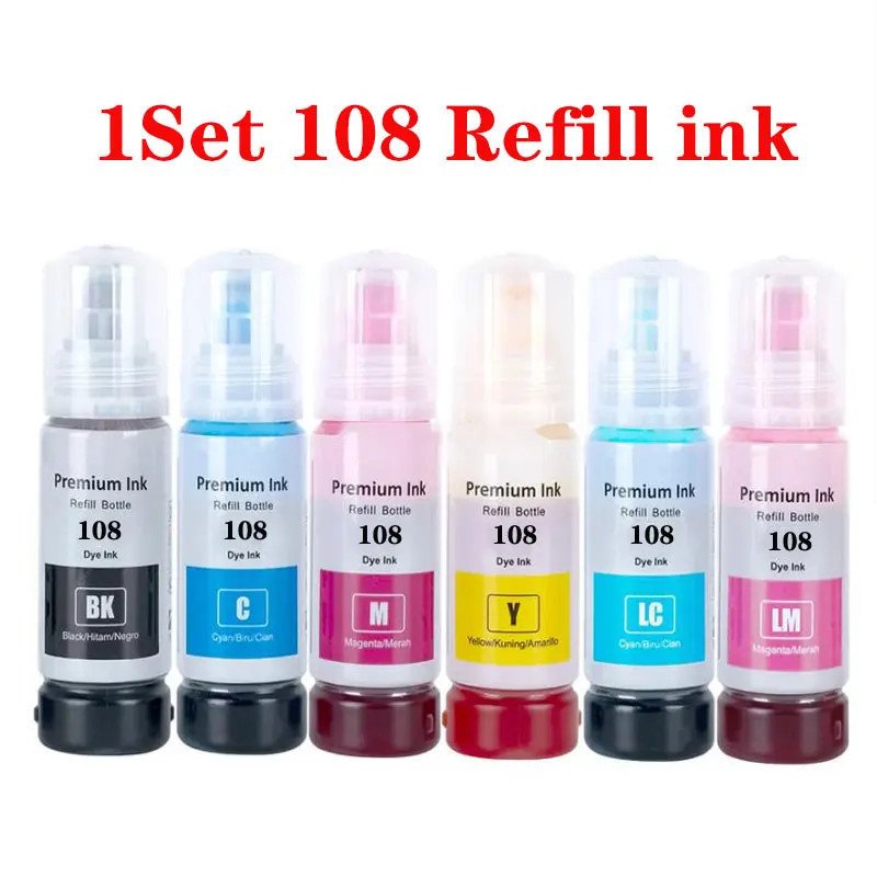 PACK encre 108 Compatible avec imprimante EPSON L8050 L18050