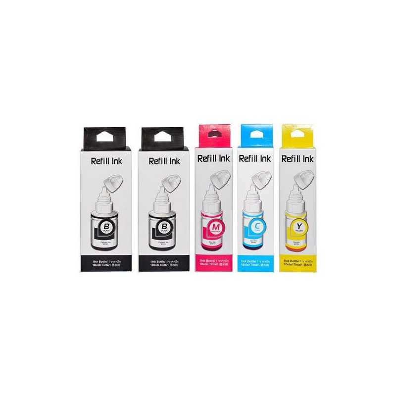 5 bouteilles d'encre compatible avec CANON Pixma Gi-490 GENERIC