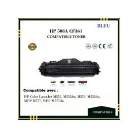 HP 508A CF361 BLEU TONER COMPATIBLE HP Color LaserJet M552, M552dn, M553, M553dn, MFP M577, MFP M577dn Hp