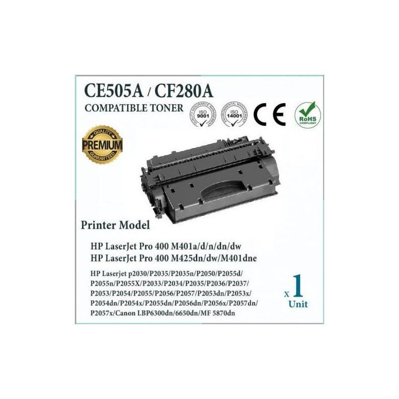 Compatible avec HP CF280A 80A CE505A et CANON CRG- 119 / 319 / 719 Universal GENERIC