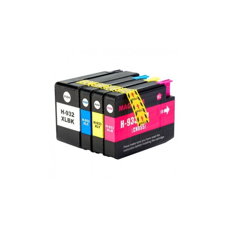 Pack Cartouche d'encre 932XL / 933XL (Noir + Cyan + Magenta + Jaune) GENERIC