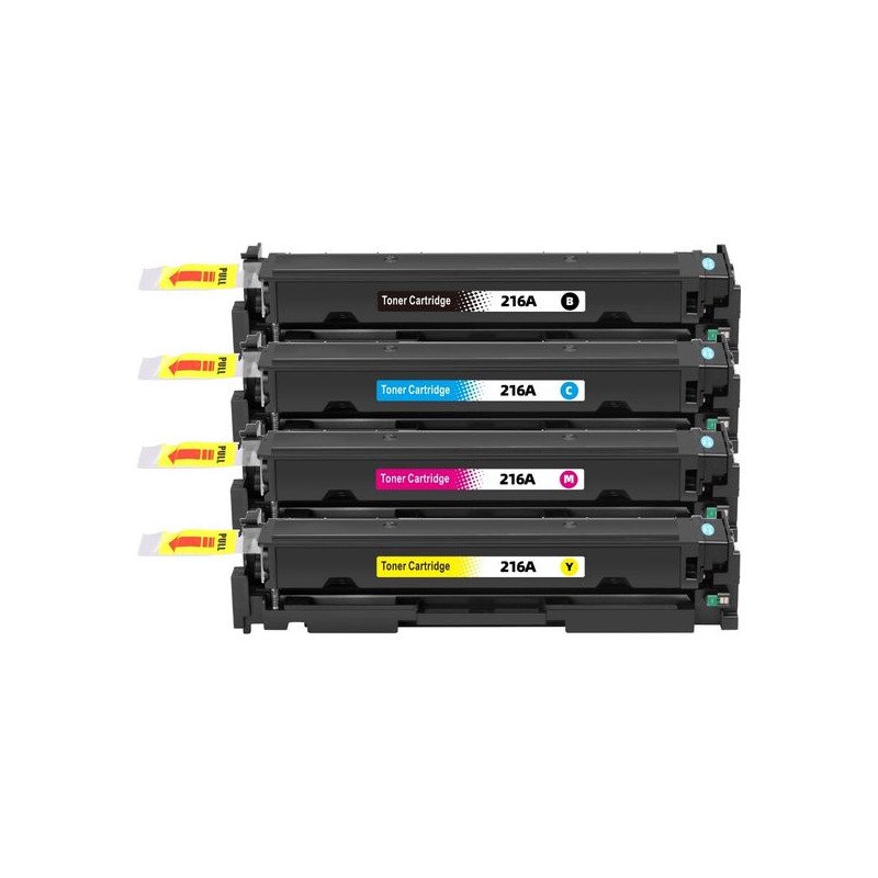 Pack toner compatible 216A - W2410A W2411A W2412A W2413A - NOIR CYAN YELLOW MAGENTA - AVEC PUCE GENERIC