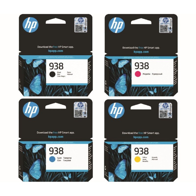 Pack cartouches hp 938 Black/Cyan/Magenta/Yellow - Original GENERIC