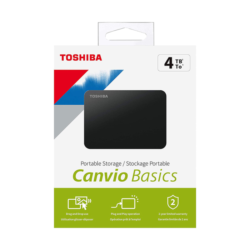 TOSHIBA - Disque Dur Externe 1To USB 3.2 Canvio Basics H…