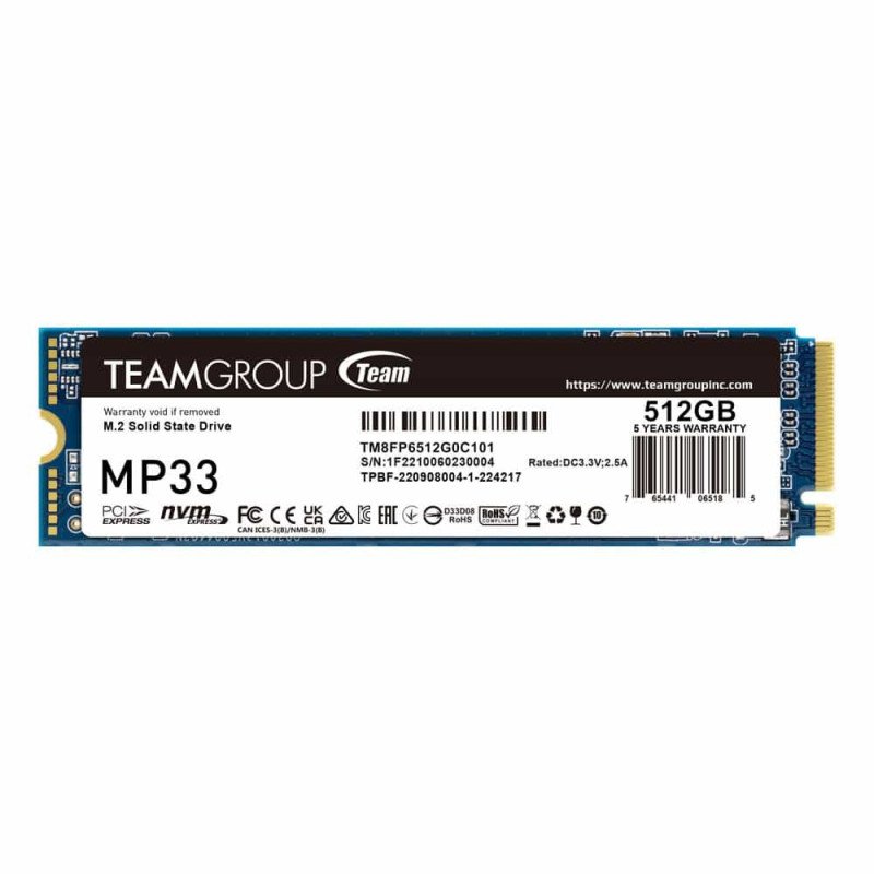 Disque Dur SSD Nvme Team Group – 512GB (TM8FP6512G0C101) 