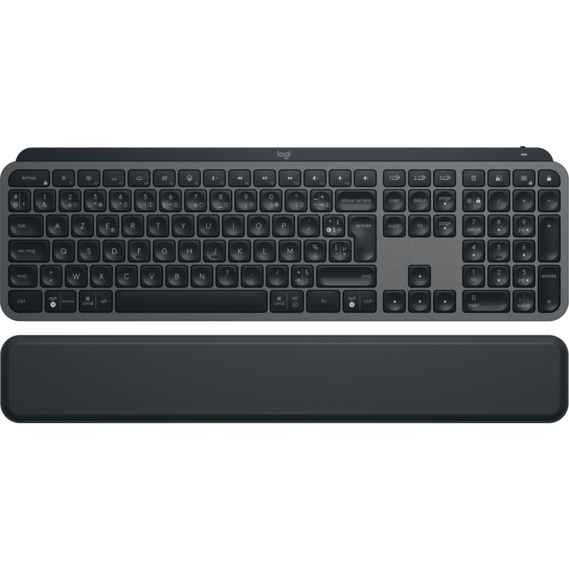 Clavier sans fil Logitech MX Keys Plus avec repose-poignets - AZERTY (920-009406) Logitech