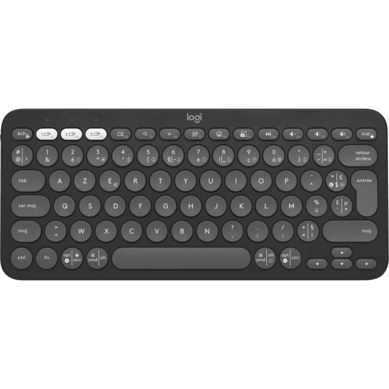 LOGITECH - Clavier sans fil - Pebble Keys 2 K380s - Bluetooth - Bouton Easy-Switch - Graphite - (920-011803) Logitech