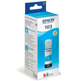 Bouteille d'encre Epson EcoTank 103 Cyan d'origine (C13T00S24A) EPSON