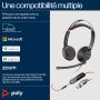 Micro-casque POLY Blackwire 5220 stéréo USB-C + connexion 3,5 mm + adaptateur USB-C/A (8X231AA) 